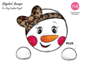 Download Brown Bow Girl Snowman Design - Premium Bundle