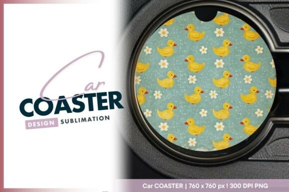 Download Yellow Duck and White Flower Pattern - White Collection
