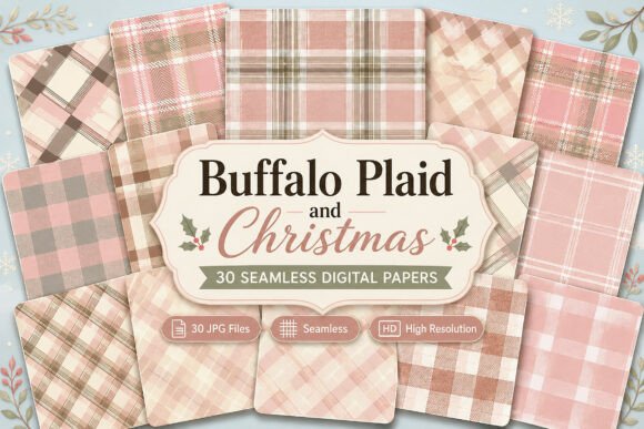 Download Buffalo Plaid and Christmas Digital - Buffalo plaid Collection